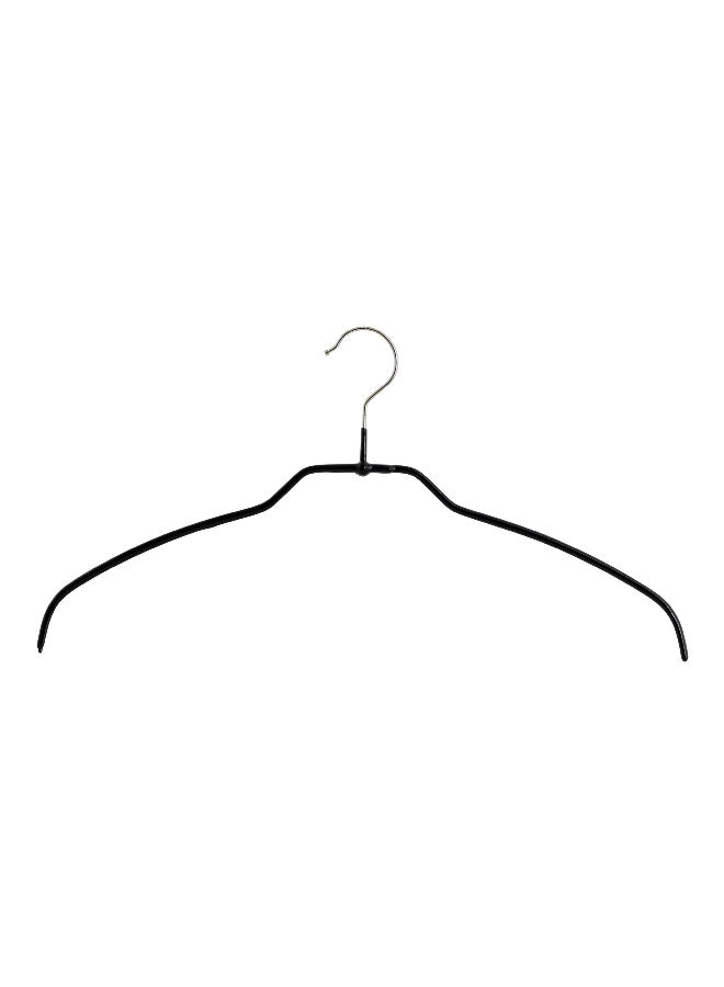 Mawa Silhouette Non-Slip Coating Space-Saving Rotating Hook Cloth Hanger Black and Silver 8.75 x 0.12 x 15.75 Inch 04125 05 001  - Image 1