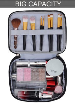 ORiTi Cosmetic bag Double Layer Travel Makeup Bags For Women, Waterproof Portable Cosmetic Cases Make up Organizer for Makeup, Cosmetics Tools  - Image 4