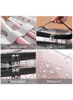 ORiTi Cosmetic bag Double Layer Travel Makeup Bags For Women, Waterproof Portable Cosmetic Cases Make up Organizer for Makeup, Cosmetics Tools  - Image 5