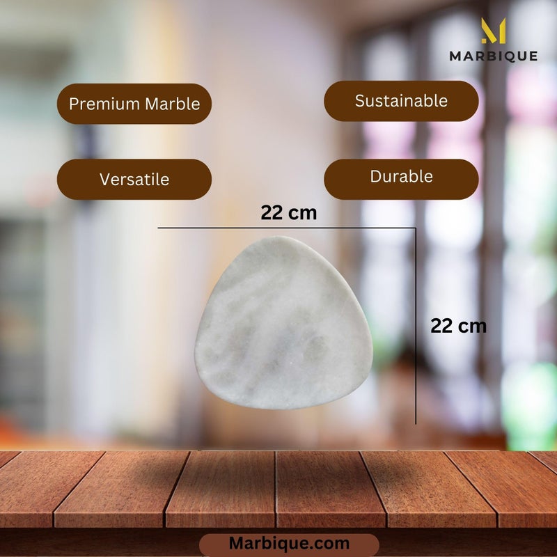 MARBIQUE Premium White Marble Tray Platter Serving Board 20×20 cm - Image 4