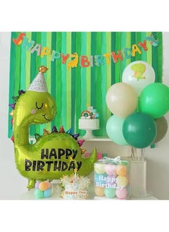 Atpata Funky Atpata Funky Dinosaur Party Hat Foil Balloon - Happy Birthday Roar into Fun & Cute Design | 34x31 inch | Vibrant & Durable | Perfect for Dino Themed Celebrations  - Image 3