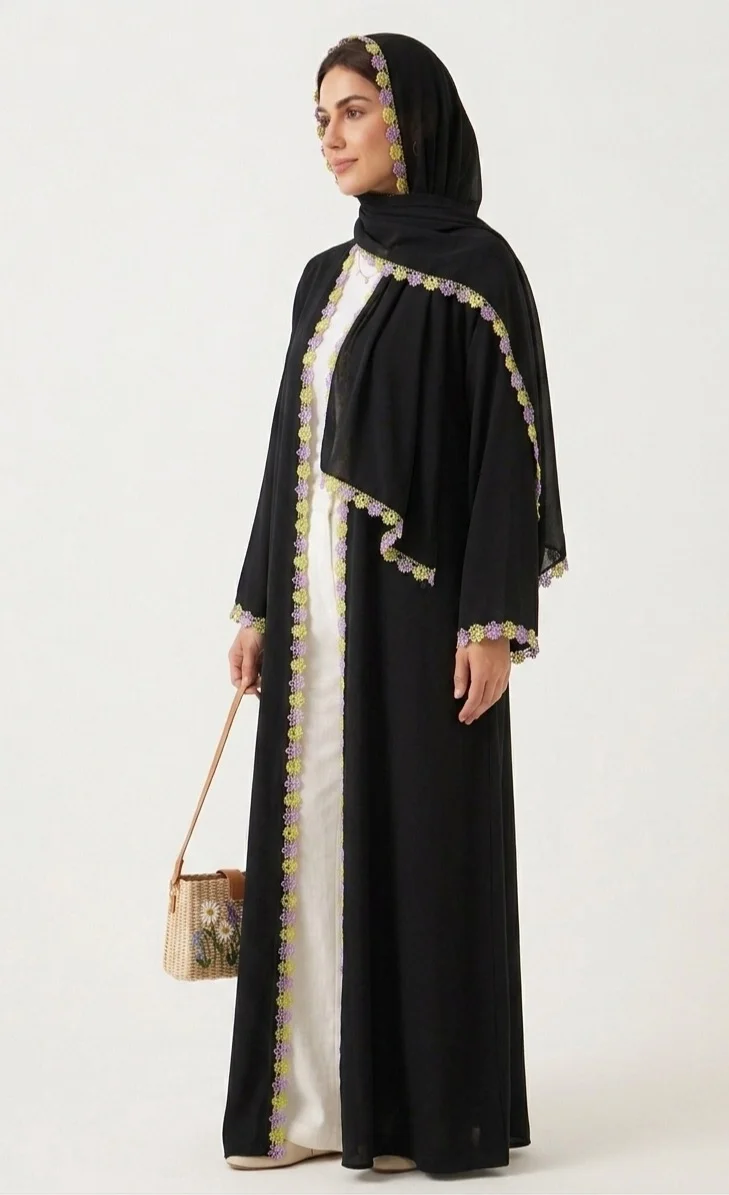 Hadiyath Al Madinah Blossom Luxe Abaya - HM