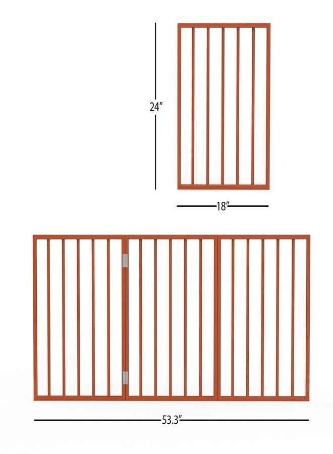 Etna Folding Wood Pet Gate- 3 Sections - Image 5
