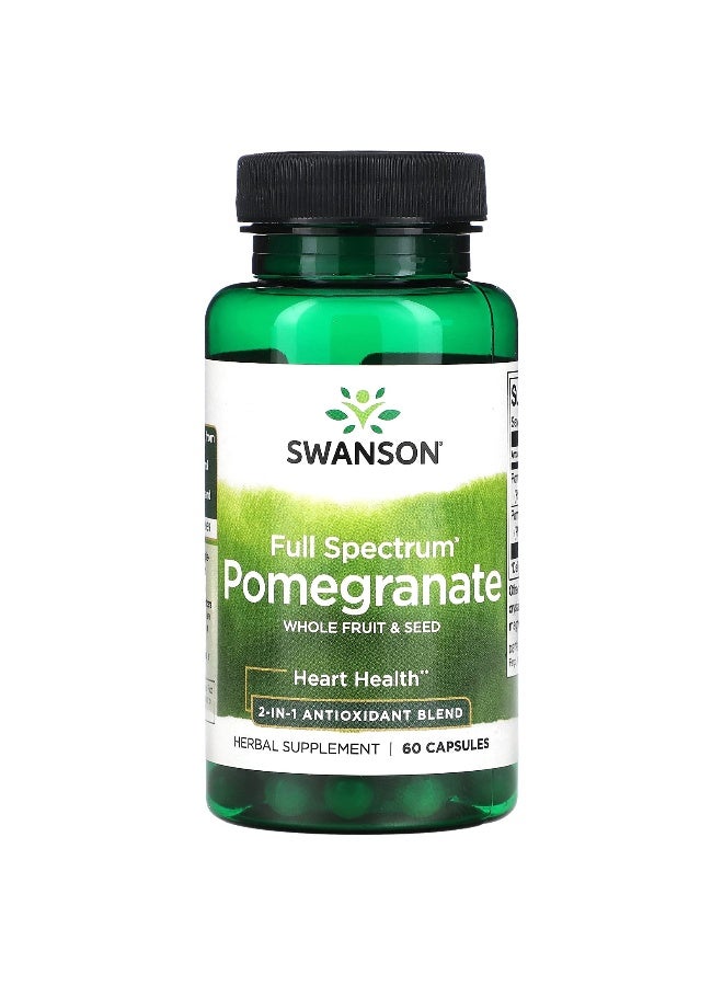 SWANSON Swanson, Full Spectrum Pomegranate, Whole Fruit & Seed, 60 Capsules  - Image 1