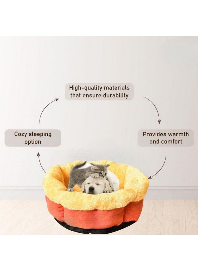 بت سرير دائري للكلاب (50 × 50 سم)، سرير دونات كادلر للكلاب متوسطة الحجم والقطط، مثالي للكلاب من فصيلة كورجي وبيجل - Image 5