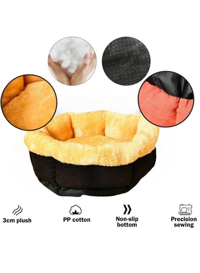 بت سرير دائري للكلاب (50 × 50 سم)، سرير دونات كادلر للكلاب متوسطة الحجم والقطط، مثالي للكلاب من فصيلة كورجي وبيجل - Image 3