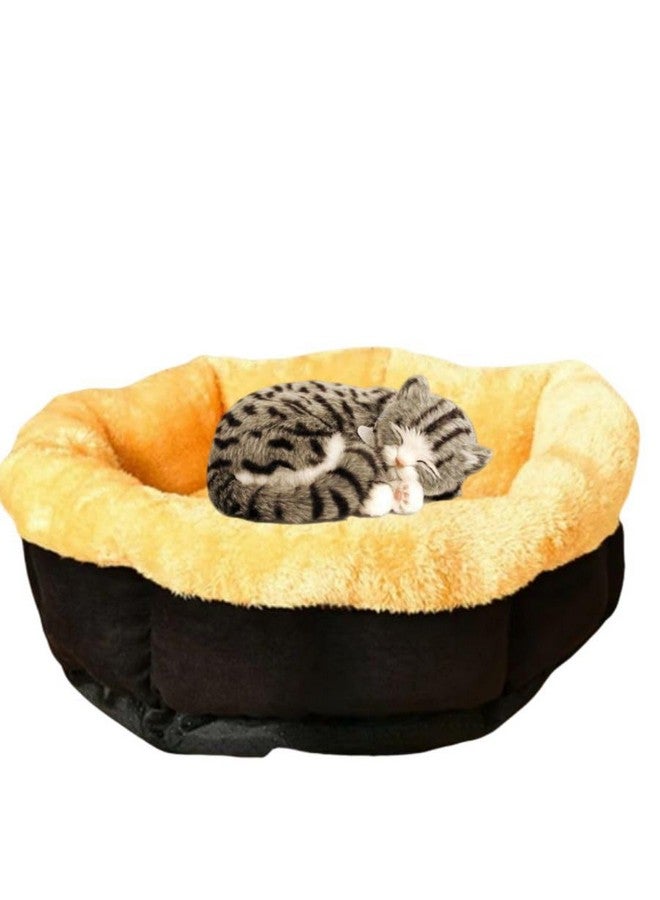 بت سرير دائري للكلاب (50 × 50 سم)، سرير دونات كادلر للكلاب متوسطة الحجم والقطط، مثالي للكلاب من فصيلة كورجي وبيجل - Image 1