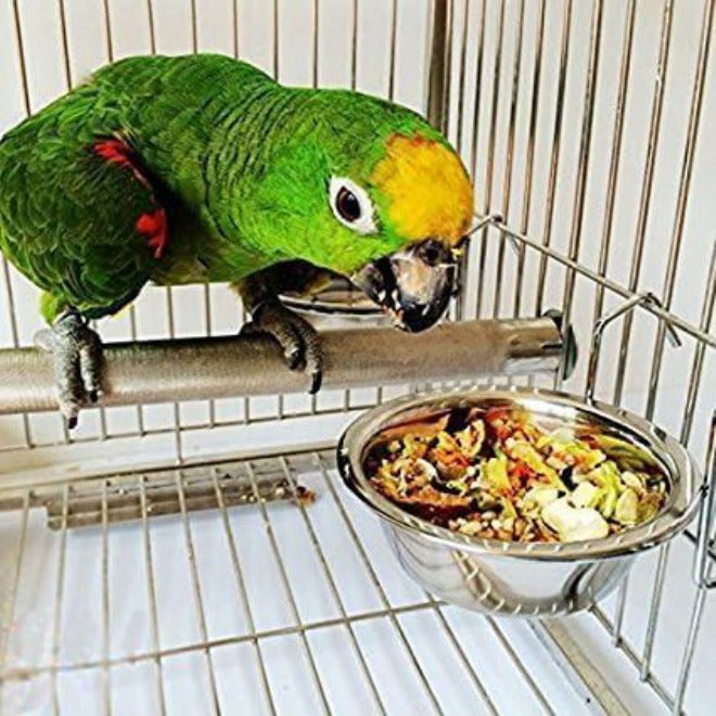 D&C PAWS Stainless Steel Bird Feeding Bowl with Hanger – 250ml Cups for Food and Water, Secure Cage Attachment for Birds, Includes Soft Nesting Material for Added Comfort (Pack of 2) - Image 5