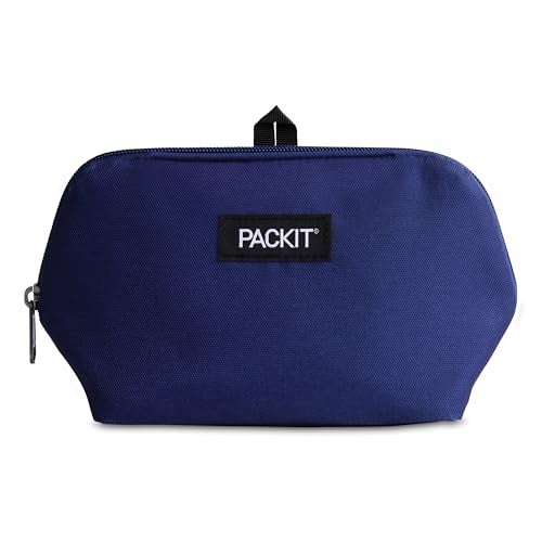 PACKIT حقيبة الوجبات الخفيفة القابلة للتجميد PackIt®، أزرق حقيقي، مصنوعة بتقنية ECOFREEZE®، قابلة للطي، قابلة لإعادة الاستخدام، إغلاق بسحاب، مصممة للحفاظ على الوجبات الخفيفة طازجة أثناء التنقل، وللراشدين من جميع الأعمار - Image 1