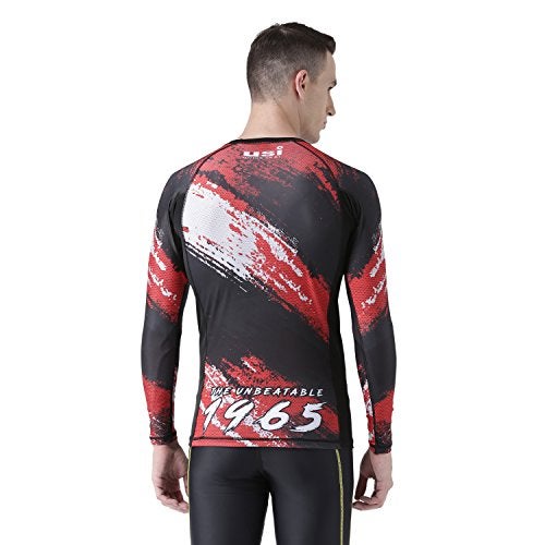 USI UNIVERSAL Rash Guard for Gym, Running, Cycling, Swimming, Cricket, Basketball | Rashguard Swimming Costume for Men | Rash Guard for Man (Large, Red) - Image 3