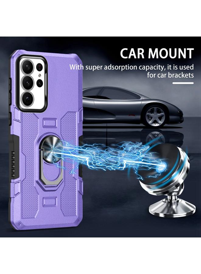 اس-توب جراب لهاتف Samsung Galaxy S23 Ultra 5G مع حامل حلقي وغطاء هاتف هجين - Image 3