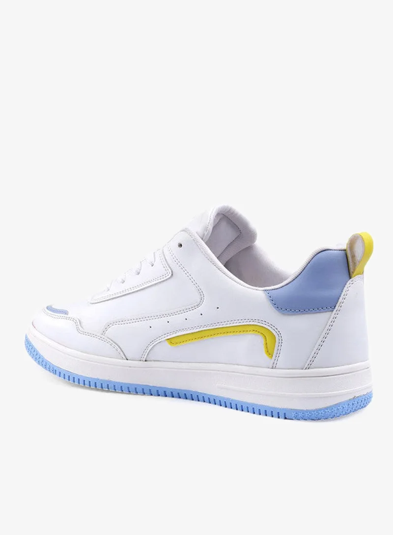 Bacca Bucci Bacca Bucci White, Blue & Yellow Sneakers for Men