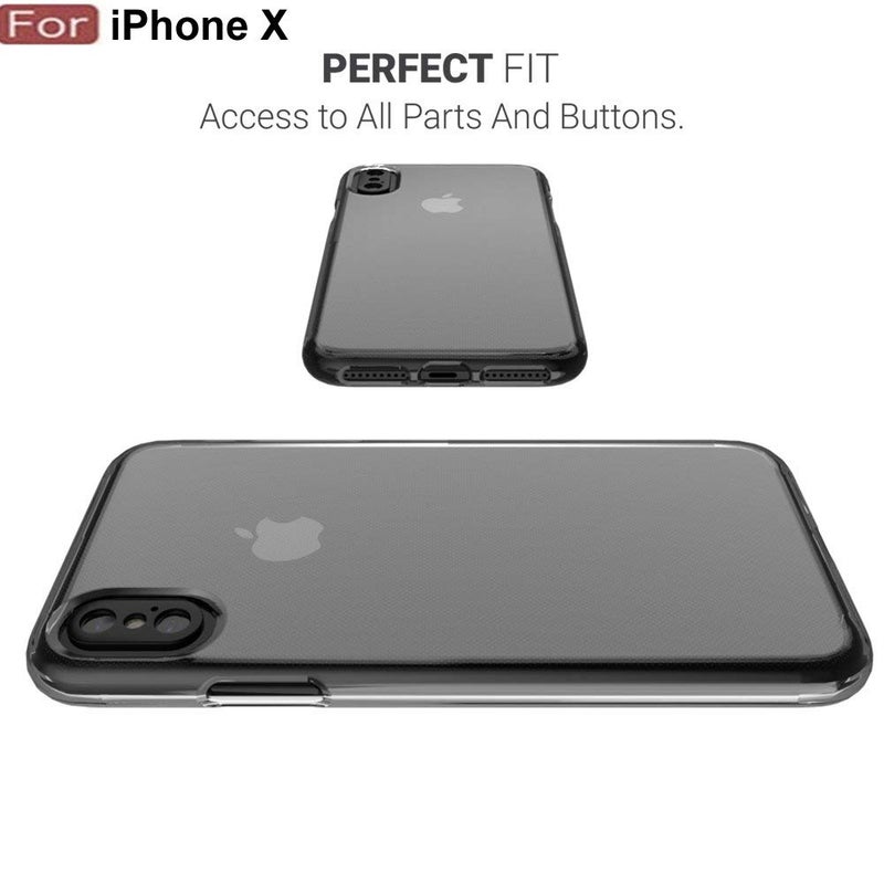 Cedo iPhone X/XS Clear Case | Soft Flexible Slim-Fit | Full Body 360 Protection Shock Proof TPU Back Cover (Transparent) - Image 4