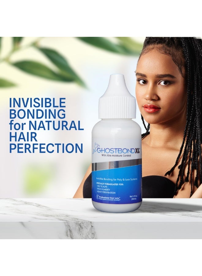 جوست بوند GHOSTBOND XL لاستبدال الشعر اللاصق 1.3oz- الغراء الغير مرئي لربط الباركورات: مقاومة للماء والزيت ، غير سامة ، خفيفة الحفاظ على قطعة الشعر البولي والدنتيل الآمنة والطبيعية ، والبركورات وأنظمة التوبي - Image 3