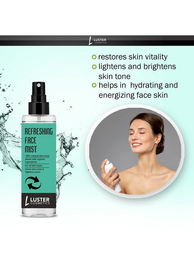 Luster Cosmetics Rose Glow & Refreshing & Red Wine Face Mist Skin Toner | Combo | Moisturizing & Tightens Pores | All Skin Types | Paraben & Sulfate Free -115ml (Pack of 3) - Image 5