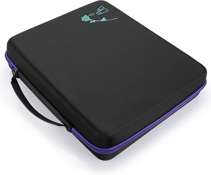Hipiwe 120 Bottle EVA Essential Oil Storage Carrying Case Hard Shell Exterior Essential Oils Organizer Holder Traveling Bag with Foam Insert, Holds 5ml 10ml 15ml Essential Oils, Black+Purple, X-Large - Image 5