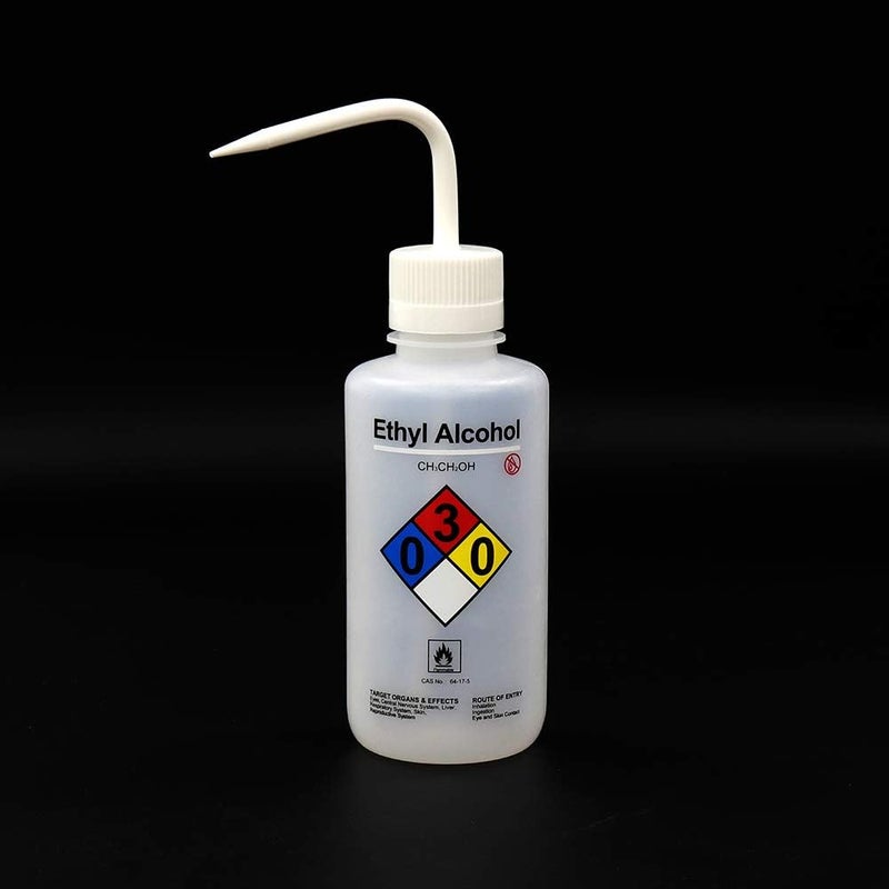 Labvida 2pcs of Self-Venting Safety Wash Bottles, Vol.500ml 17oz, Ethyl Alcohol Wash Bottle, LDPE Material, LVM001 - Image 2