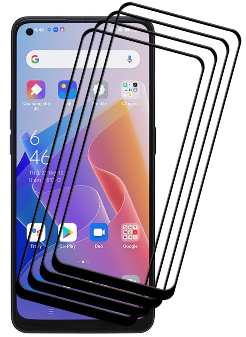 ACLIX 4 Pieces Antistatic ESD Dustproof Premium Quality High Definition Tempered Glass Screen Protector Designed For Oppo Reno7 Z 5G - Image 1