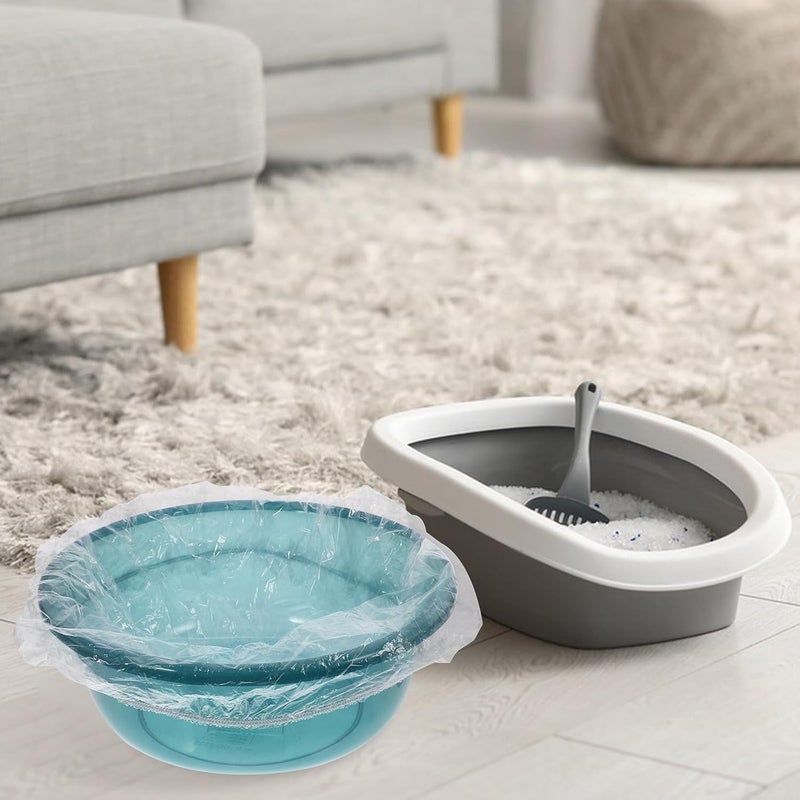 50pcs White Pe Plastic Rabbit Litter Box Liners with Multifunctional Design Preventing Litter Spillage Disposable Cage Liners for Small Animals and Bunny Cage Accessories - Image 4