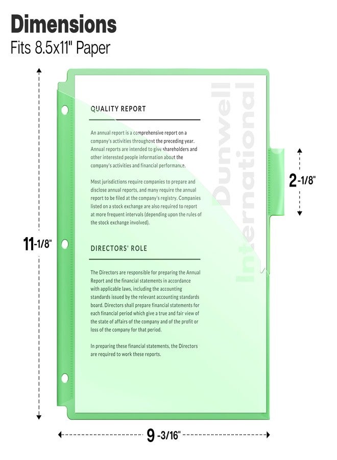 Dunwell Plastic 5-Tab Dividers for 3-Ring Binder (1 Set, 5ct.), 5 Bright Colors, Notebook Dividers with Front Pocket, Includes Label Inserts, Durable Acid-Free Poly - Image 5