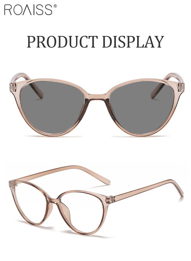 roaiss 3PCS Blue Light Blocking Sunglasses Anti UV and Glare Blue Light Filter Computer Glasses Cat Eye Color Changing Eyewear for Men Women - Image 4