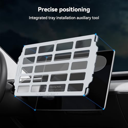 VIHIMAI Tempered Glass Screen Protector for Tesla Model Y/3 Accessories,15-inch Matte Dashboard Touchscreen [No More Glare & Fingerprint & 9H] Model Y(2025~2020) & Model 3(2023~2017) - Image 4