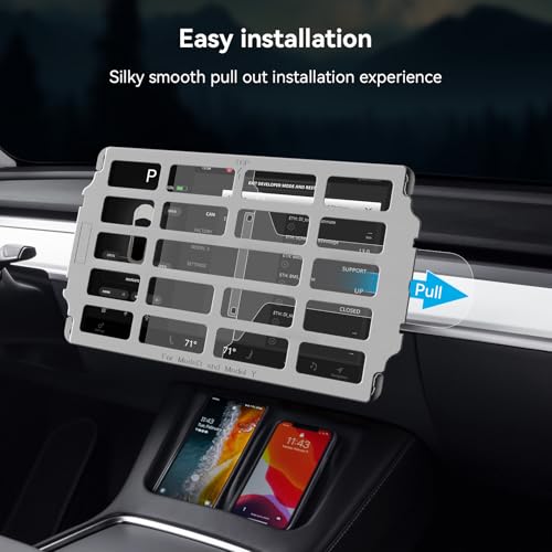 VIHIMAI Tempered Glass Screen Protector for Tesla Model Y/3 Accessories,15-inch Matte Dashboard Touchscreen [No More Glare & Fingerprint & 9H] Model Y(2025~2020) & Model 3(2023~2017) - Image 3