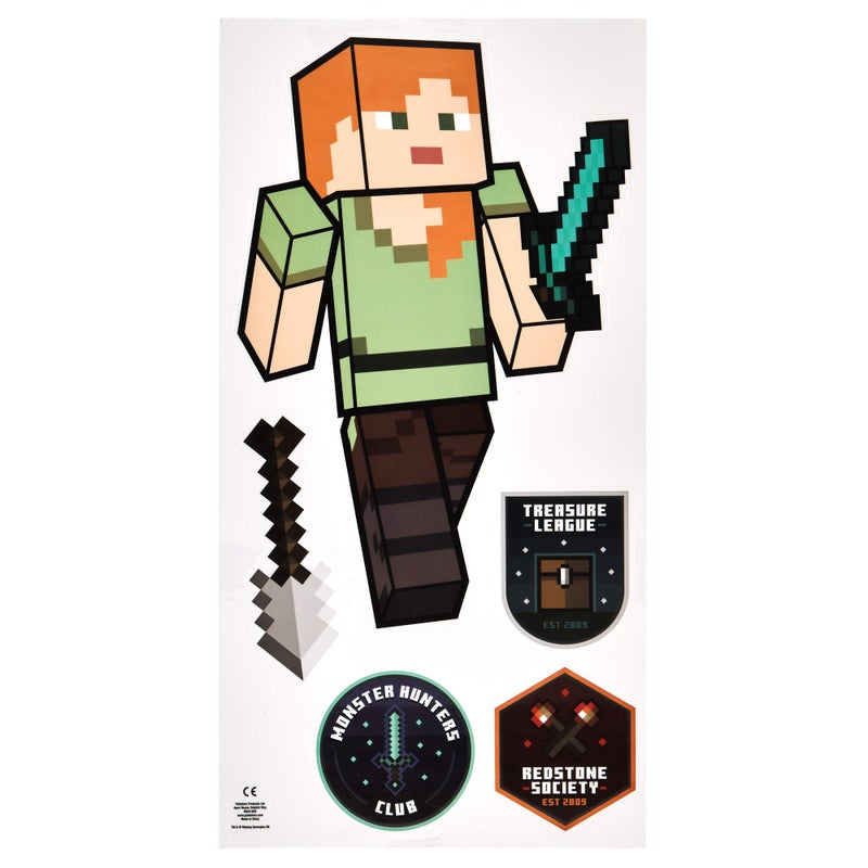 بالادون Paladone Minecraft Peel and Stick Wall Scals - Clings Finyl Standser Clings - Minecraft غرفة نوم جدار ديكور للأولاد - 4 أوراق - Image 5