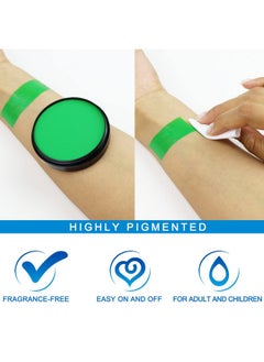 MEICOLY MEICOLY Green Face Body Paint,Washable Christmas Cosplay Face Paint,Stocking Stuffers for Christmas,Hunting Hulk Gamora Face Paint,Face Painting for Adults and Kids,SFX Witch Cosplay Halloween Makeup  - Image 4