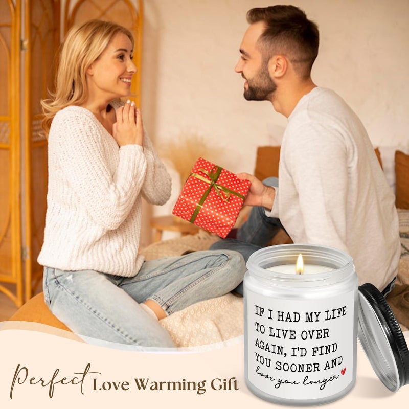 Elequaint Valentines Day Gifts for Her Him, Romantic Gift for Girlfriend - Vanilla Scented Candle, Anniversary Wedding Presents, Birthday Gift for Girlfriend Boyfriend, Valentines Gifts for Wife Husband Couples - Image 2