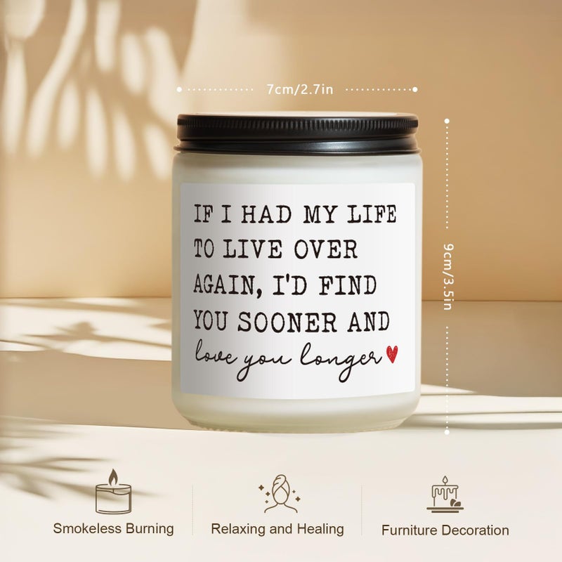 Elequaint Valentines Day Gifts for Her Him, Romantic Gift for Girlfriend - Vanilla Scented Candle, Anniversary Wedding Presents, Birthday Gift for Girlfriend Boyfriend, Valentines Gifts for Wife Husband Couples - Image 5