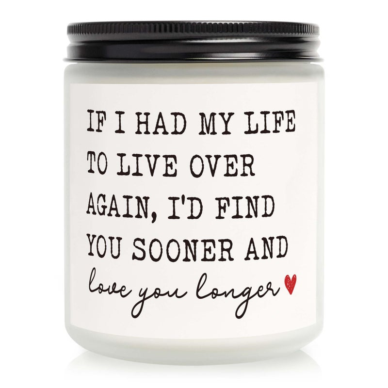Elequaint Valentines Day Gifts for Her Him, Romantic Gift for Girlfriend - Vanilla Scented Candle, Anniversary Wedding Presents, Birthday Gift for Girlfriend Boyfriend, Valentines Gifts for Wife Husband Couples - Image 1