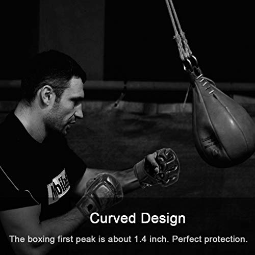 ZooBoo MMA Gloves, Half-Finger Boxing Fight Gloves MMA Mitts with Adjustable Wrist Band UFC Gloves for Sanda Sparring Punching Bag Training (One Size Fits Most) - Image 5