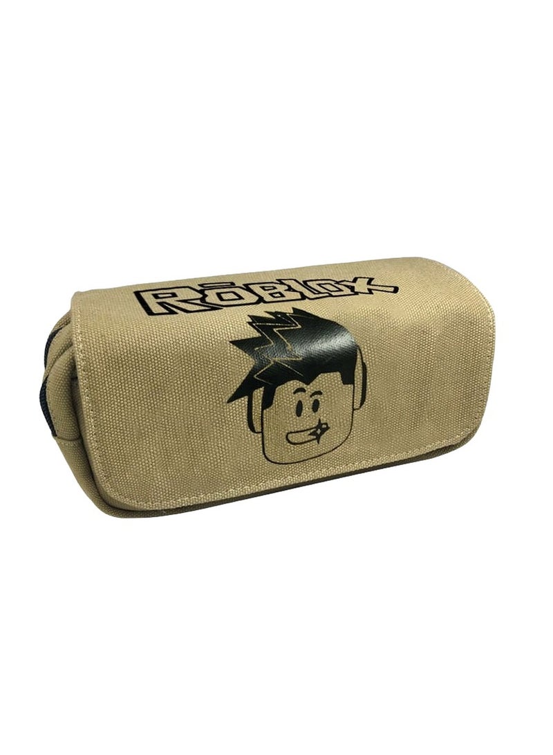 ROBLOX double-layer canvas zipper large-capacity pencil case stationery box student school supplies - Image 1