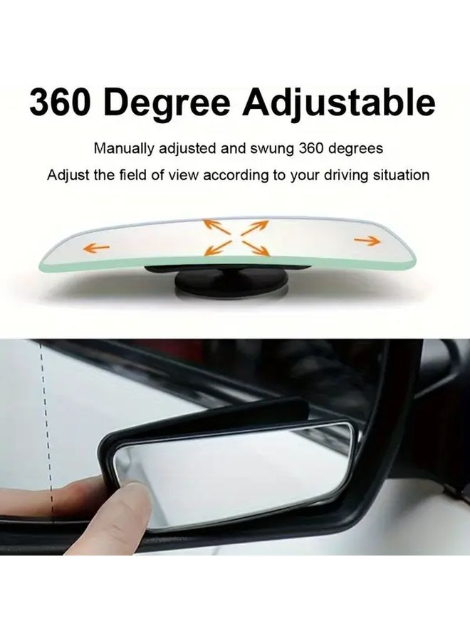 Frameless Car Blind Spot Mirrors Set of Two Adjustable Anti Glare HD Glass - Image 3