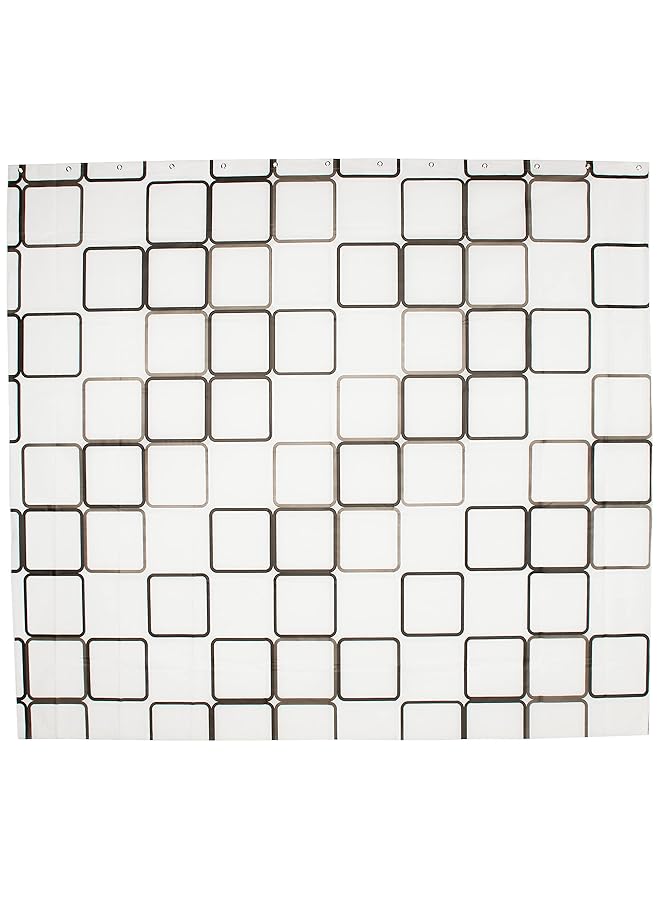 إيروريكس ستارة دش مقاومة للماء بطباعة مربعة 180 × 200 سم - Image 1