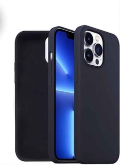 ESCASE Magnetic Silicone Case for iPhone 13 Pro 6.1-Inch, Compatible with MagSafe,Silky-Soft Touch Full-Body Protective Phone Case, Shockproof Cover with Microfiber Lining Black  - Image 1