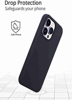 ESCASE Magnetic Silicone Case for iPhone 13 Pro 6.1-Inch, Compatible with MagSafe,Silky-Soft Touch Full-Body Protective Phone Case, Shockproof Cover with Microfiber Lining Black  - Image 4