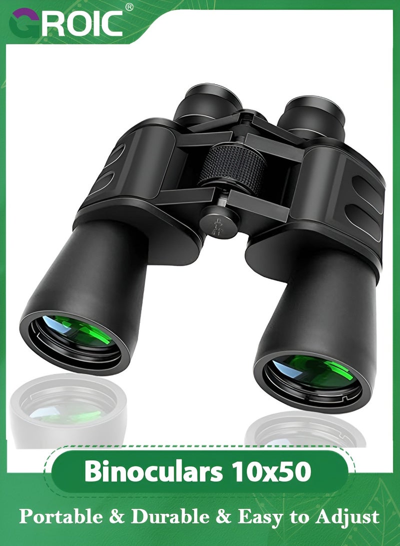 GROIC 10X50 Binoculars Outdoor Sports HD Sight Professional/Daily for Adults Bird Watching Travel Hunting Football - Image 1