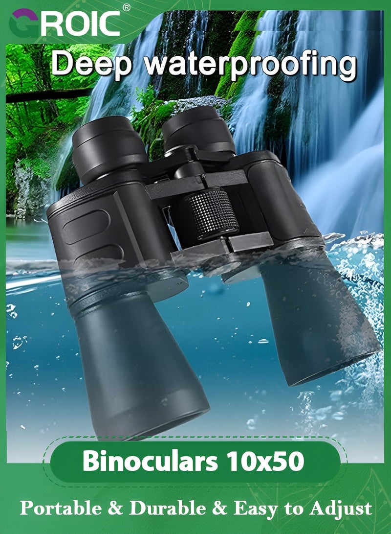 GROIC 10X50 Binoculars Outdoor Sports HD Sight Professional/Daily for Adults Bird Watching Travel Hunting Football - Image 2