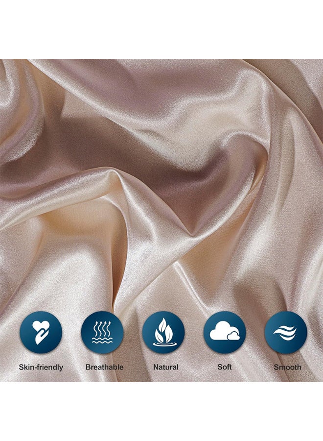 لايف ستايل كيس وساده اصلي بسوسته مصنوع من حرير ساتان100% ذات لمعان طبيعي للشعر و البشره  55*75 سم - Image 3