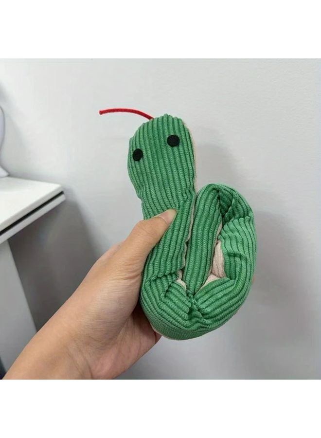 Interactive Plush Snake Cat Toy With Moving Tail Realistic Furry Hunting Prey 1pc - Image 1