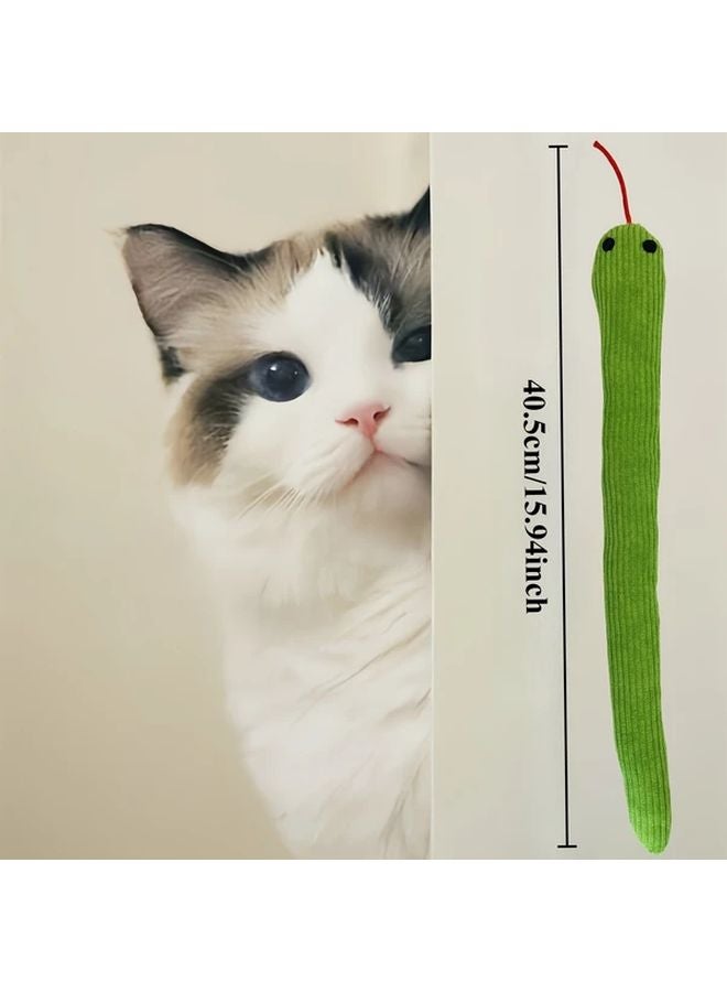 Interactive Plush Snake Cat Toy With Moving Tail Realistic Furry Hunting Prey 1pc - Image 5