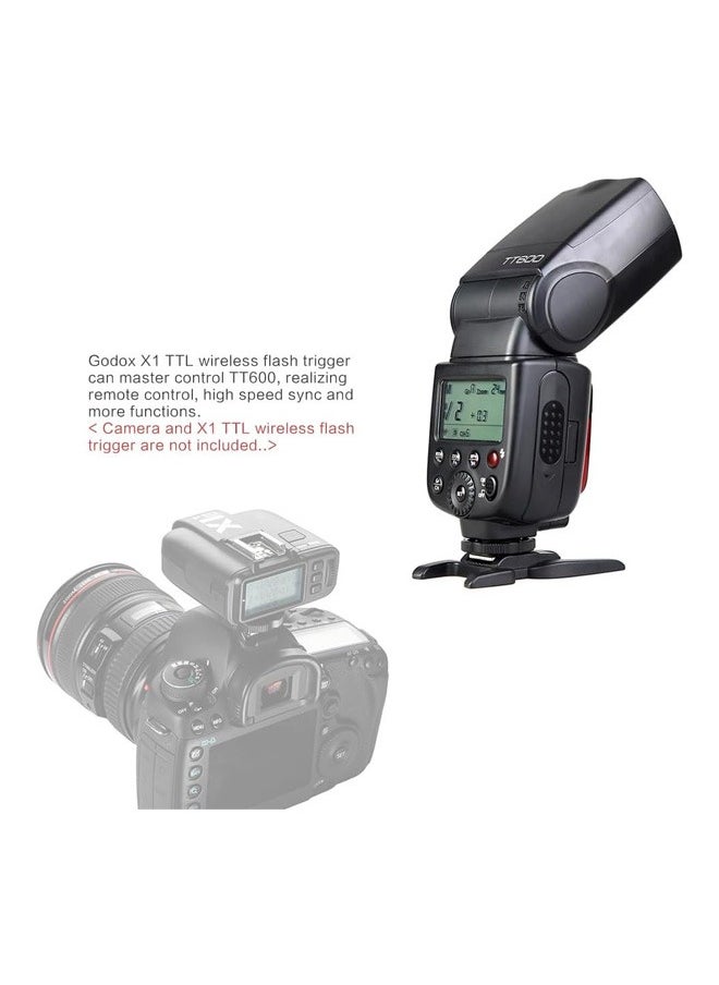 Godox - Godox TT600 2.4G Wireless Flash Speedlite Master/Slave Flash with Built-in Trigger System Compatible for Canon Nikon Pentax Olympus Fujifilm Panasonic (TT600) - Image 1