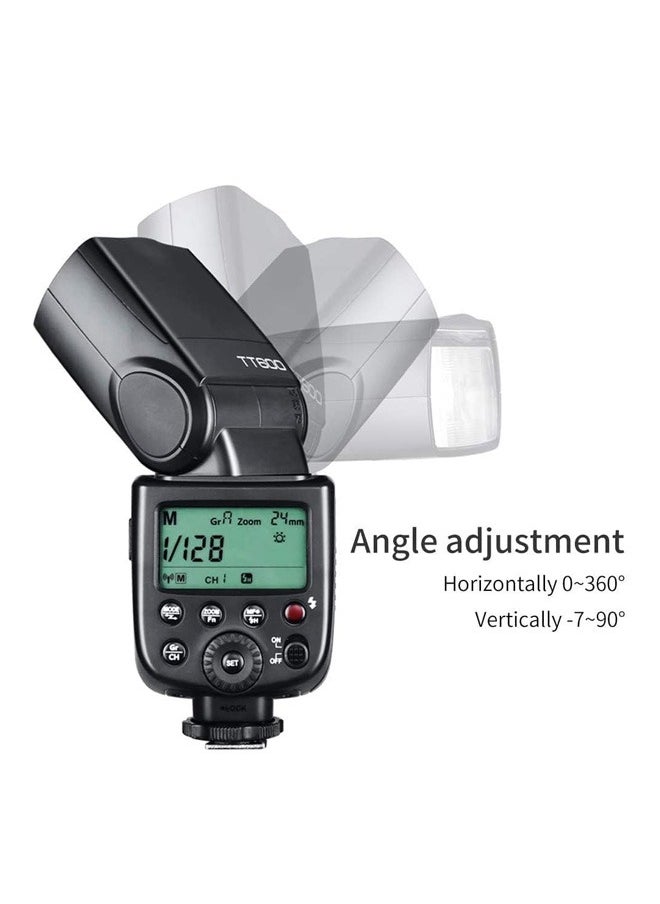 Godox - Godox TT600 2.4G Wireless Flash Speedlite Master/Slave Flash with Built-in Trigger System Compatible for Canon Nikon Pentax Olympus Fujifilm Panasonic (TT600) - Image 1