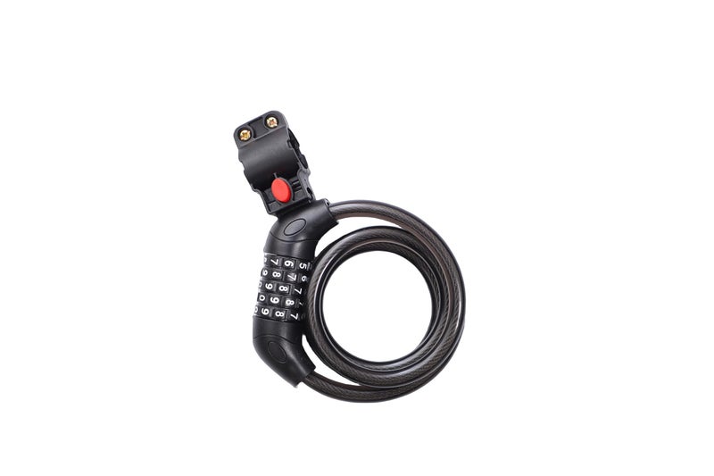 Endless EL1053 Multi Use Lock For Bike, Cycle, Helmet, Luggage with 4 Digit Resettable Cable Lock | Black | Material : Stainless Steel, Rubber | Heavy Duty Anti-Theft Protection All Purposes - Image 1