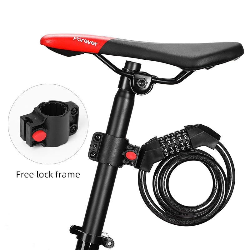 Endless EL1053 Multi Use Lock For Bike, Cycle, Helmet, Luggage with 4 Digit Resettable Cable Lock | Black | Material : Stainless Steel, Rubber | Heavy Duty Anti-Theft Protection All Purposes - Image 3