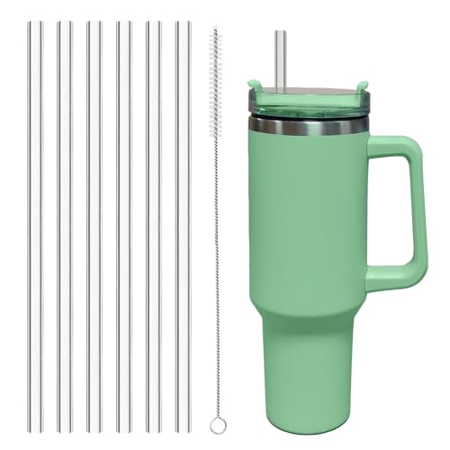 Ajedrmy 6 Pack Replacement Straw for Stanley Adventure Quencher 40 oz 30 oz Cup Tumbler, Reusable Straws for Stanley 40 oz & Simple Modern Tumbler with Handle, with Cleaning Brush for Stanley Cup Accessories - Image 1