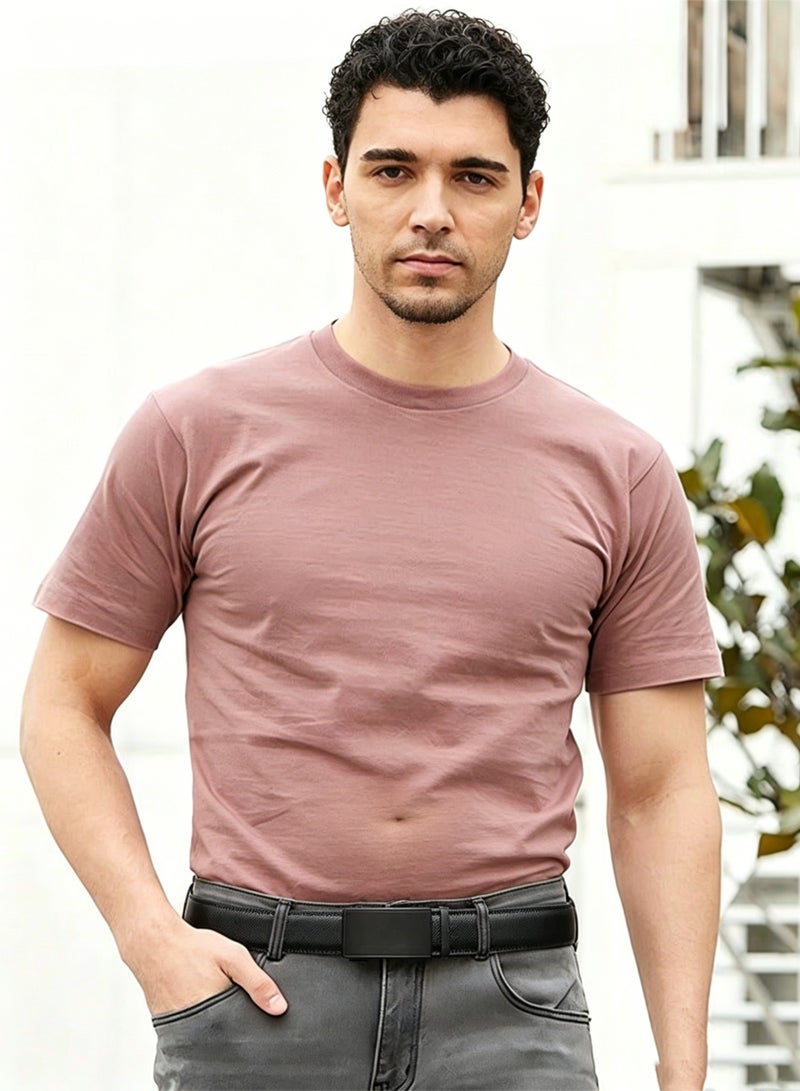 Men's Belt Leather Ratchet Belt With Adjustable Buckle, Tailored To Fit Black Versatile And Stylish Commuting - Image 2