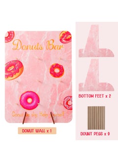 Generic Wooden Display Stand DIY Props Donut Christmas Board Support Pink 